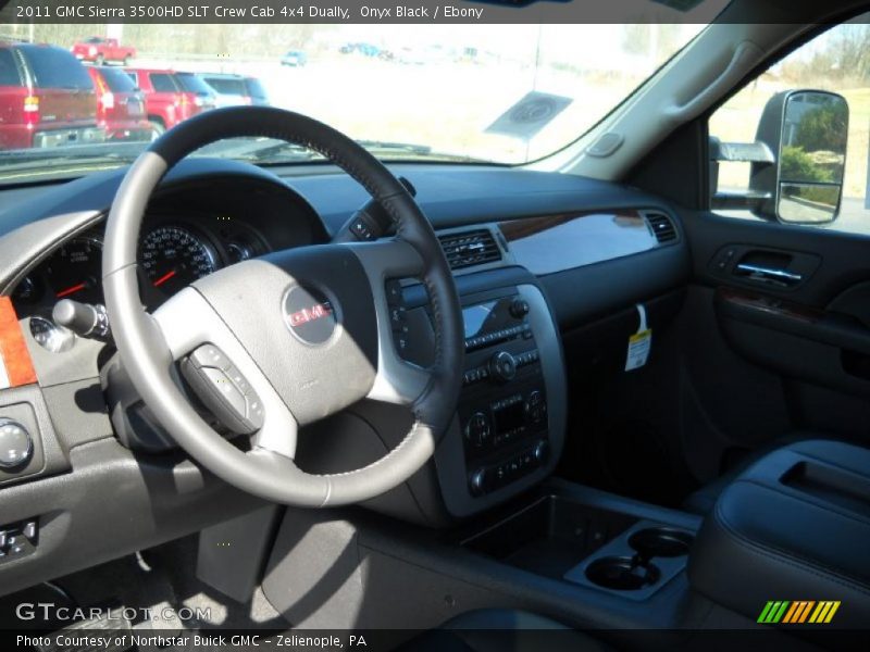 Onyx Black / Ebony 2011 GMC Sierra 3500HD SLT Crew Cab 4x4 Dually