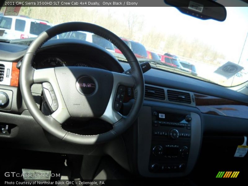 Onyx Black / Ebony 2011 GMC Sierra 3500HD SLT Crew Cab 4x4 Dually