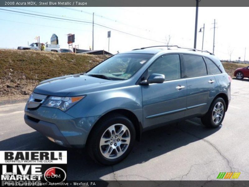 Steel Blue Metallic / Taupe 2008 Acura MDX