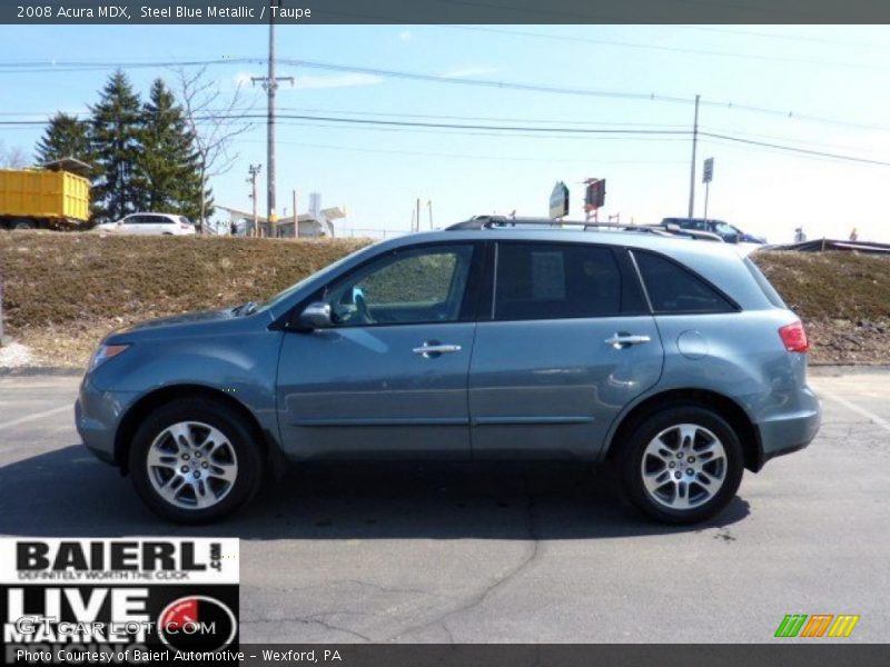 Steel Blue Metallic / Taupe 2008 Acura MDX