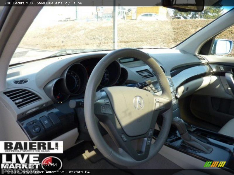 Steel Blue Metallic / Taupe 2008 Acura MDX