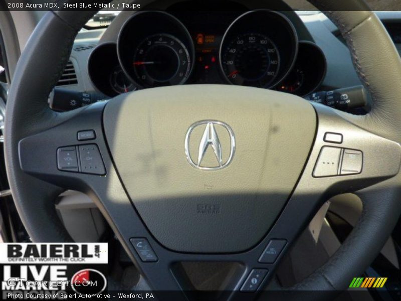 Steel Blue Metallic / Taupe 2008 Acura MDX
