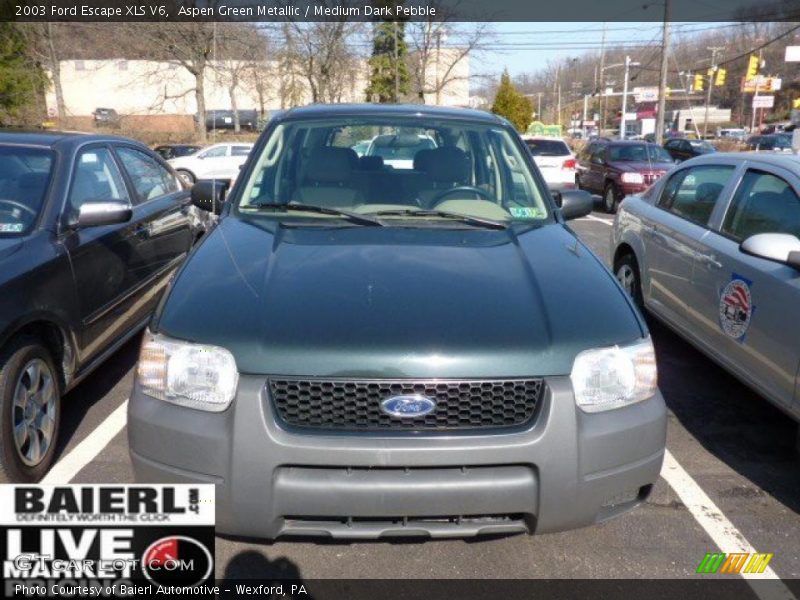 Aspen Green Metallic / Medium Dark Pebble 2003 Ford Escape XLS V6