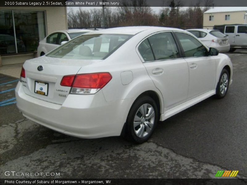 Satin White Pearl / Warm Ivory 2010 Subaru Legacy 2.5i Sedan