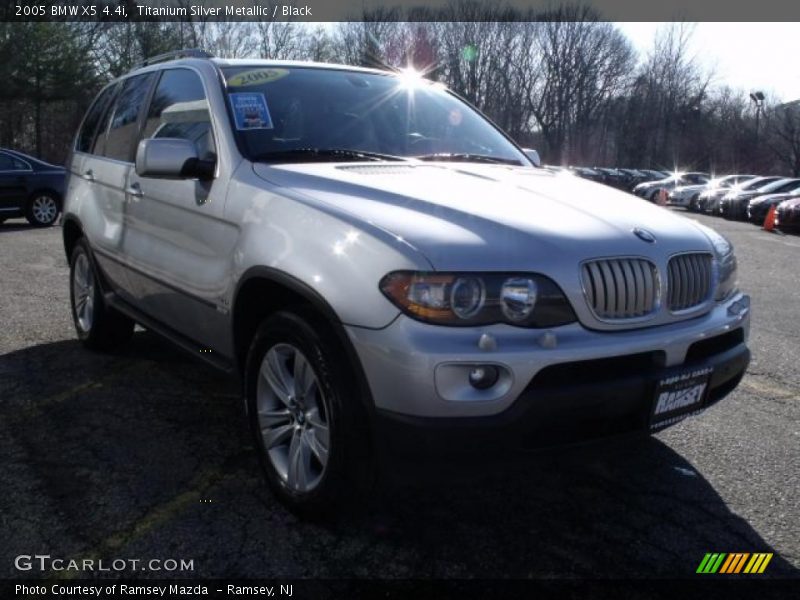 Titanium Silver Metallic / Black 2005 BMW X5 4.4i