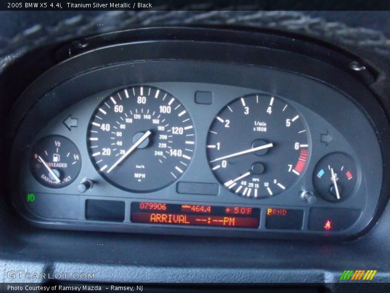 Titanium Silver Metallic / Black 2005 BMW X5 4.4i