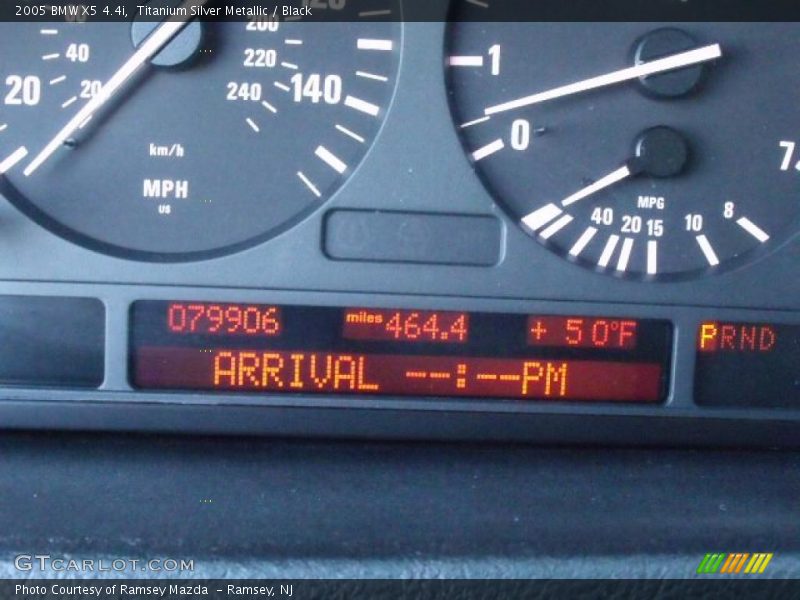 Titanium Silver Metallic / Black 2005 BMW X5 4.4i
