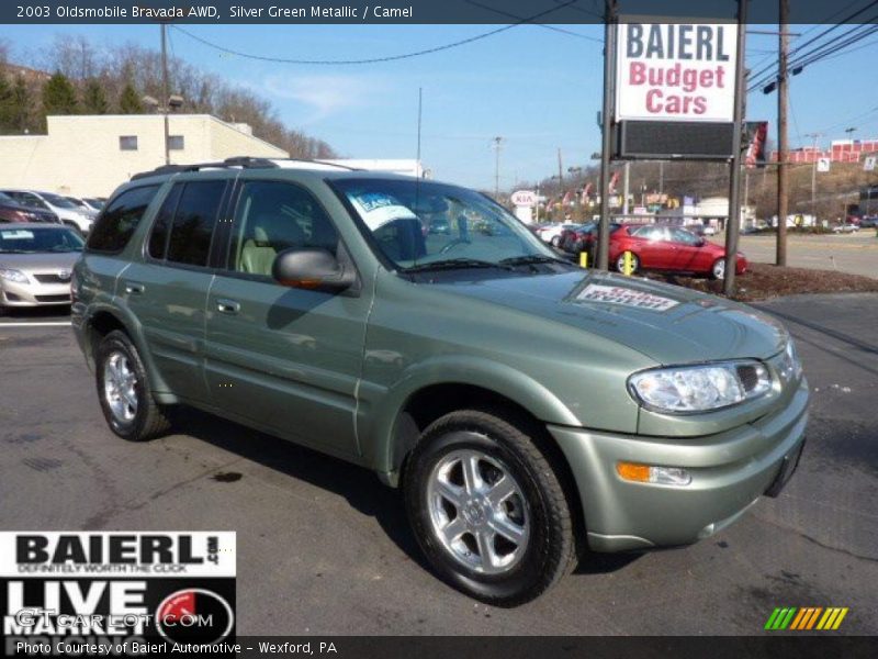 Silver Green Metallic / Camel 2003 Oldsmobile Bravada AWD