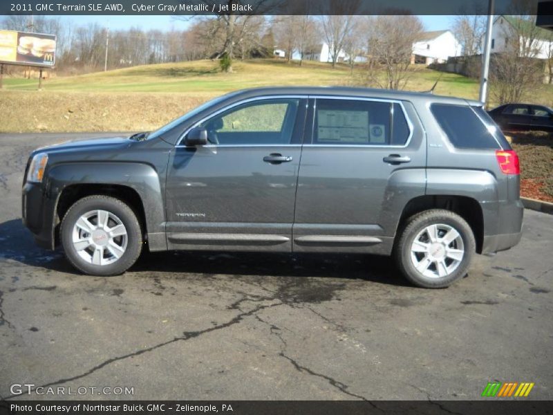 Cyber Gray Metallic / Jet Black 2011 GMC Terrain SLE AWD