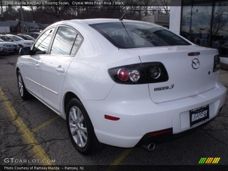 Crystal White Pearl Mica / Black 2008 Mazda MAZDA3 s Touring Sedan