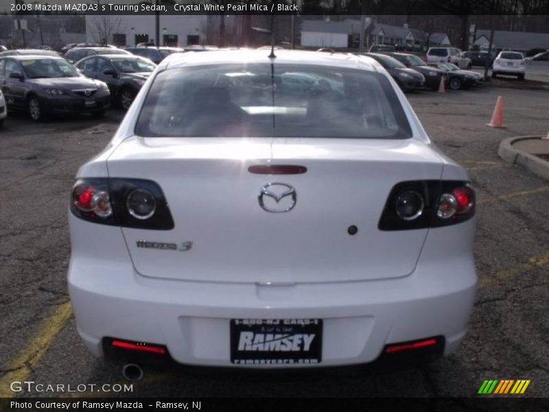 Crystal White Pearl Mica / Black 2008 Mazda MAZDA3 s Touring Sedan