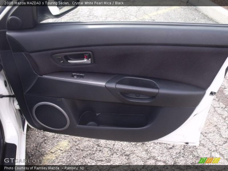 Crystal White Pearl Mica / Black 2008 Mazda MAZDA3 s Touring Sedan