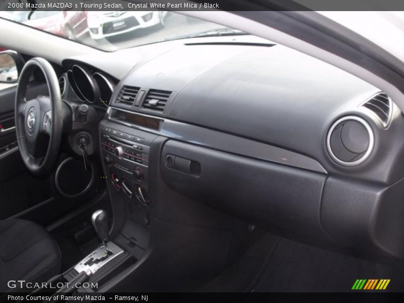 Crystal White Pearl Mica / Black 2008 Mazda MAZDA3 s Touring Sedan