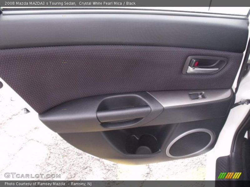 Crystal White Pearl Mica / Black 2008 Mazda MAZDA3 s Touring Sedan