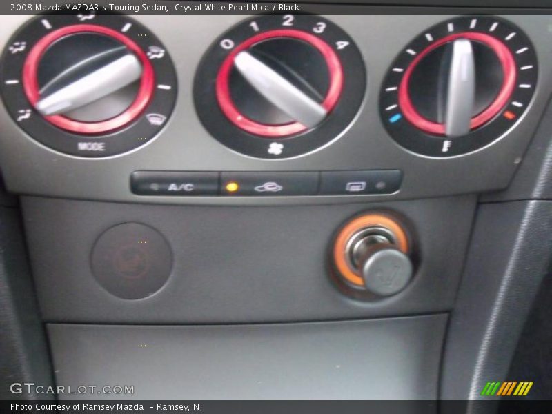 Crystal White Pearl Mica / Black 2008 Mazda MAZDA3 s Touring Sedan