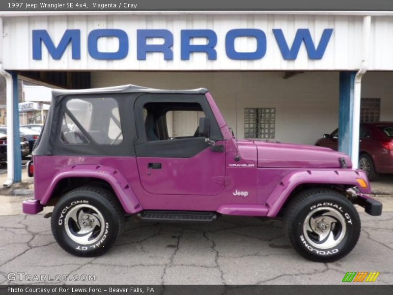 Magenta / Gray 1997 Jeep Wrangler SE 4x4