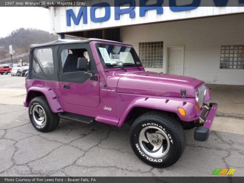 Magenta / Gray 1997 Jeep Wrangler SE 4x4