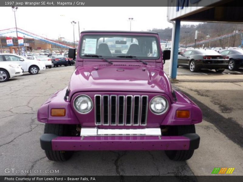 Magenta / Gray 1997 Jeep Wrangler SE 4x4