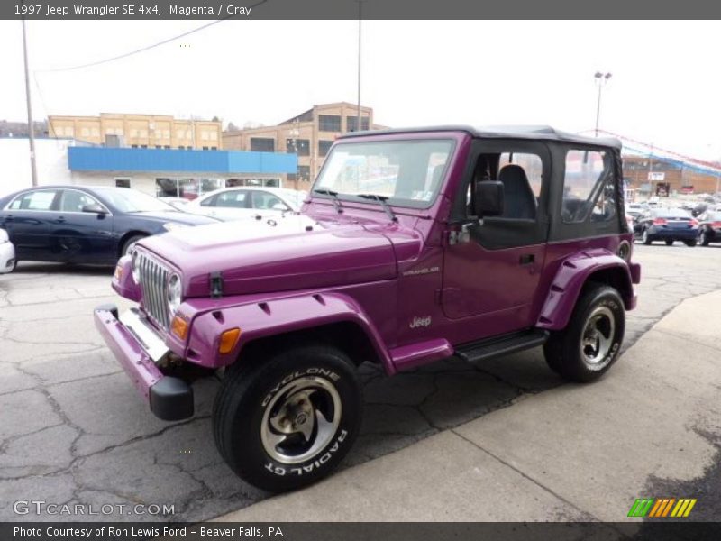 Magenta / Gray 1997 Jeep Wrangler SE 4x4