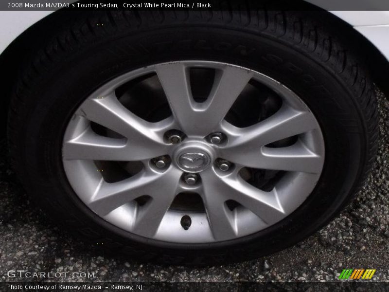 Crystal White Pearl Mica / Black 2008 Mazda MAZDA3 s Touring Sedan
