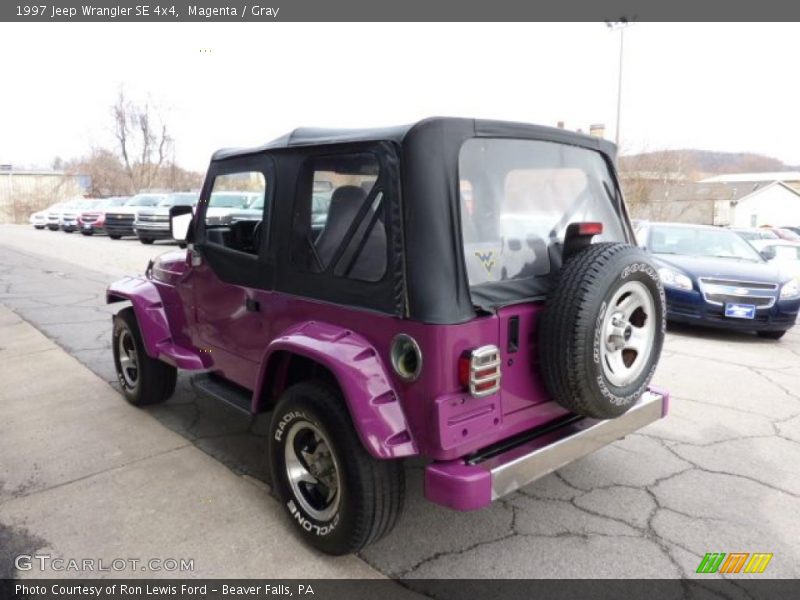 Magenta / Gray 1997 Jeep Wrangler SE 4x4