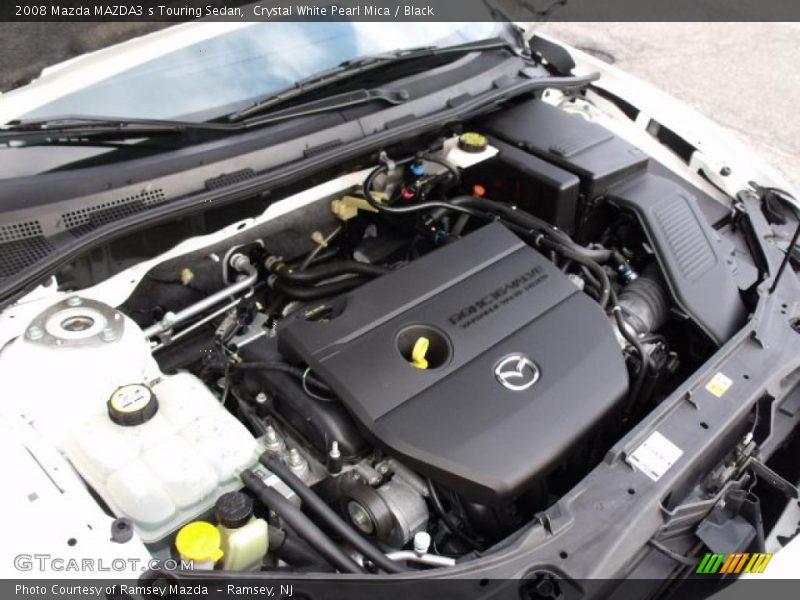 Crystal White Pearl Mica / Black 2008 Mazda MAZDA3 s Touring Sedan