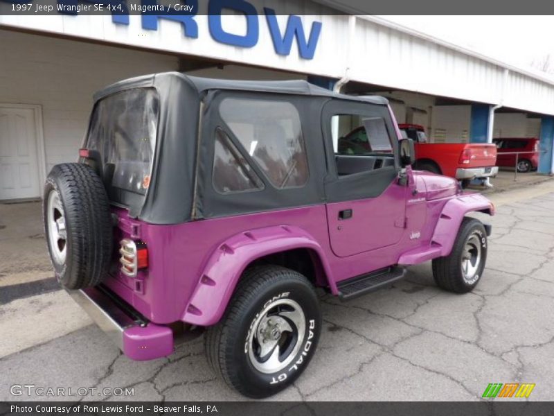 Magenta / Gray 1997 Jeep Wrangler SE 4x4