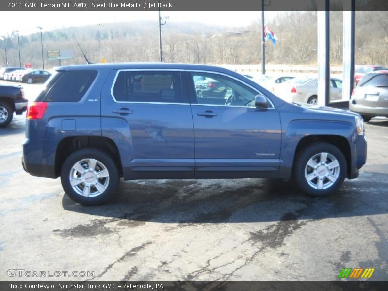 Steel Blue Metallic / Jet Black 2011 GMC Terrain SLE AWD