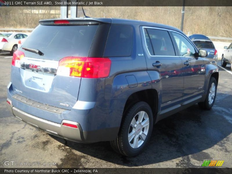 Steel Blue Metallic / Jet Black 2011 GMC Terrain SLE AWD