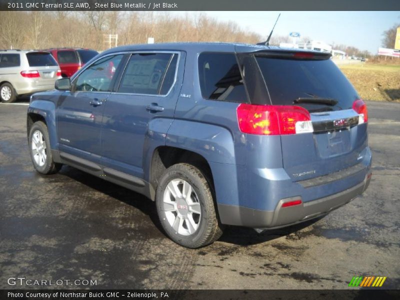 Steel Blue Metallic / Jet Black 2011 GMC Terrain SLE AWD