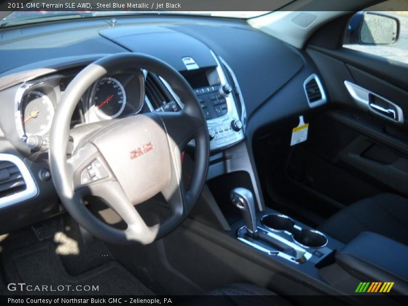 Steel Blue Metallic / Jet Black 2011 GMC Terrain SLE AWD