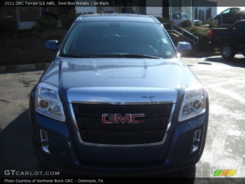Steel Blue Metallic / Jet Black 2011 GMC Terrain SLE AWD