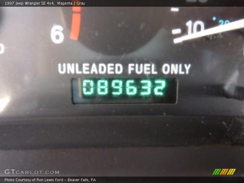 Magenta / Gray 1997 Jeep Wrangler SE 4x4