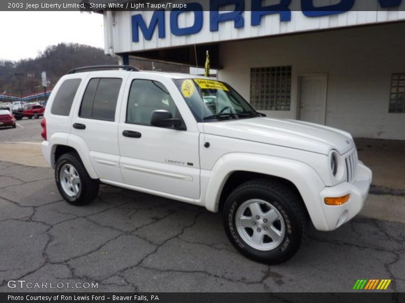 Stone White / Light Taupe/Taupe 2003 Jeep Liberty Limited