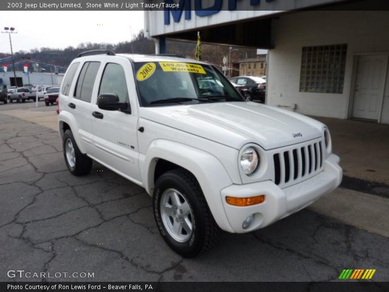 Stone White / Light Taupe/Taupe 2003 Jeep Liberty Limited