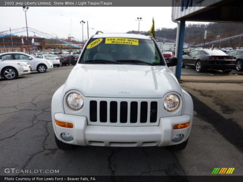 Stone White / Light Taupe/Taupe 2003 Jeep Liberty Limited
