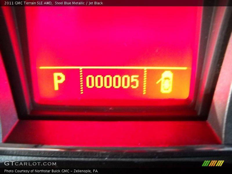 Steel Blue Metallic / Jet Black 2011 GMC Terrain SLE AWD