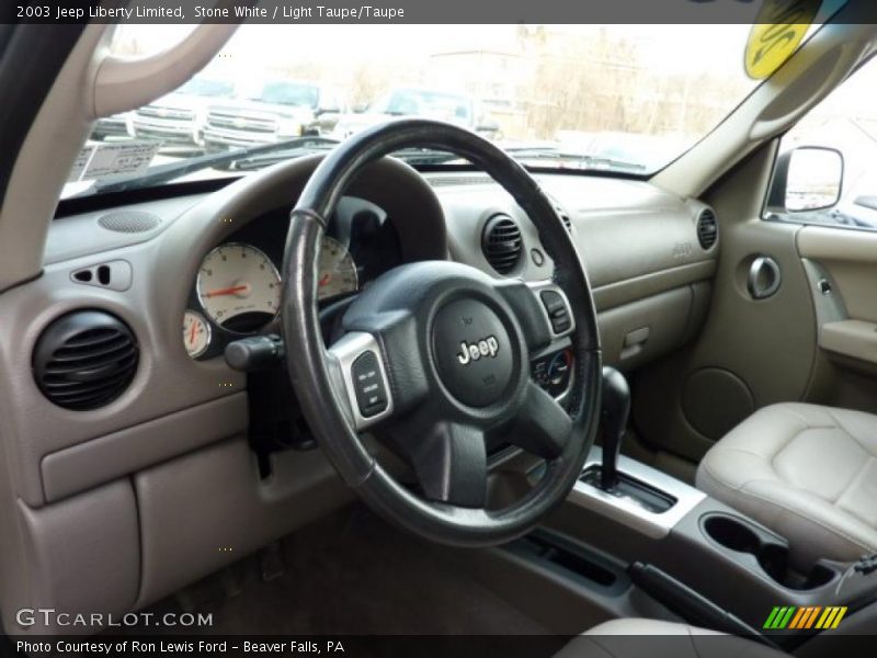 Stone White / Light Taupe/Taupe 2003 Jeep Liberty Limited