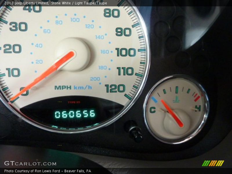 Stone White / Light Taupe/Taupe 2003 Jeep Liberty Limited
