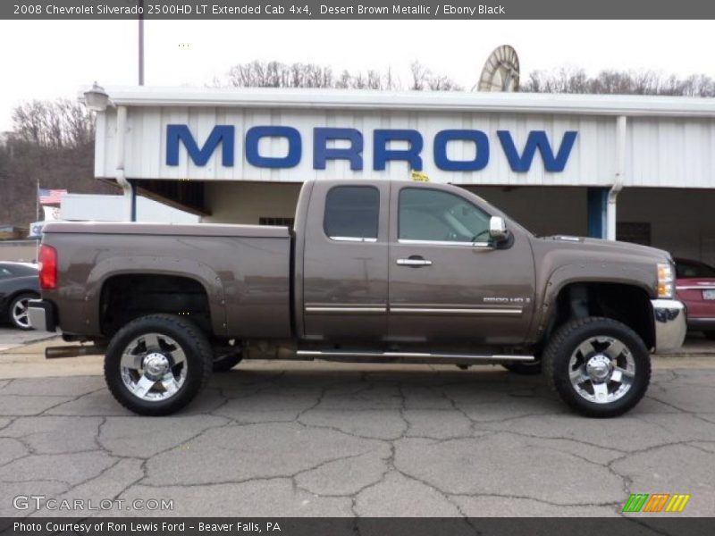 Desert Brown Metallic / Ebony Black 2008 Chevrolet Silverado 2500HD LT Extended Cab 4x4