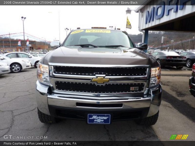 Desert Brown Metallic / Ebony Black 2008 Chevrolet Silverado 2500HD LT Extended Cab 4x4
