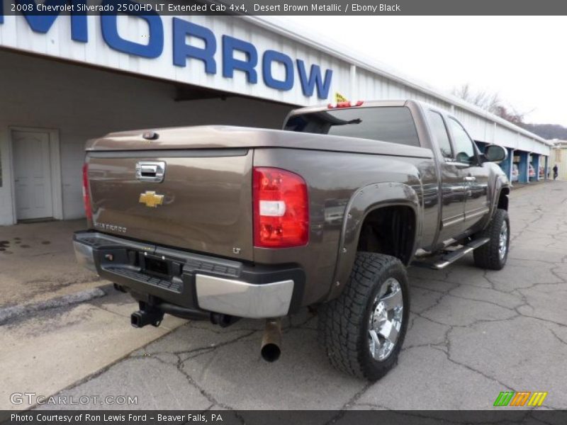 Desert Brown Metallic / Ebony Black 2008 Chevrolet Silverado 2500HD LT Extended Cab 4x4