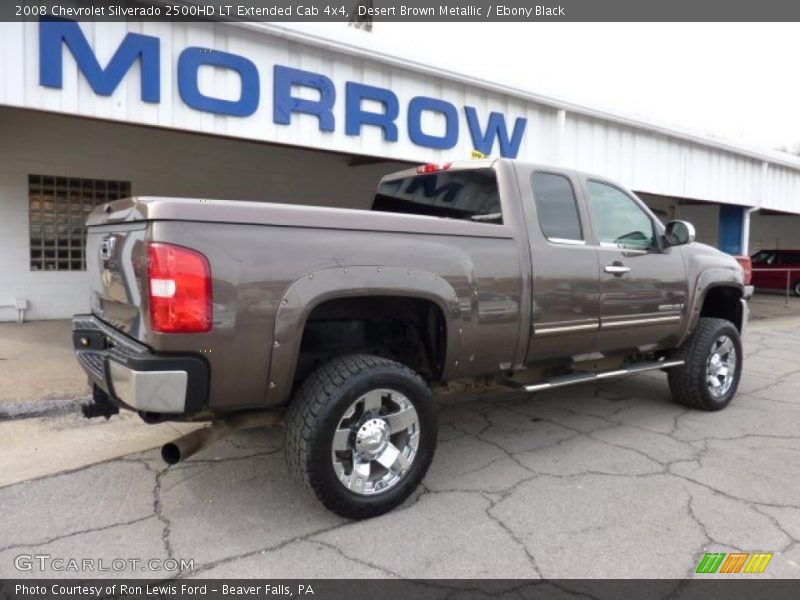 Desert Brown Metallic / Ebony Black 2008 Chevrolet Silverado 2500HD LT Extended Cab 4x4