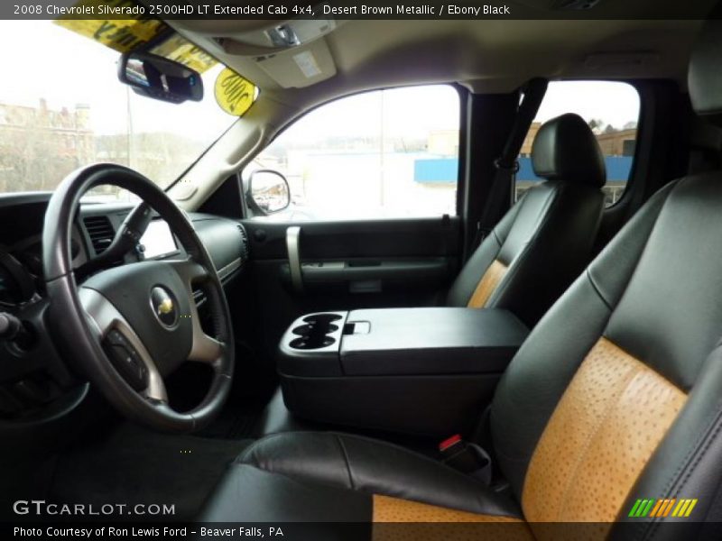 Desert Brown Metallic / Ebony Black 2008 Chevrolet Silverado 2500HD LT Extended Cab 4x4