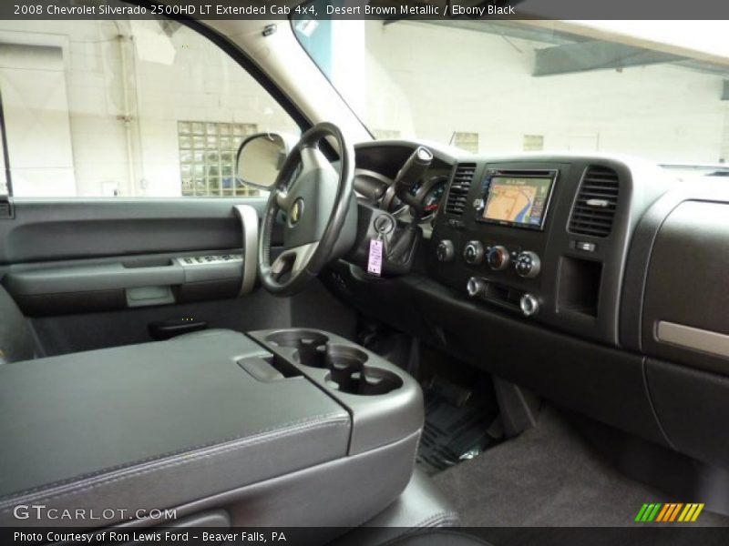 Desert Brown Metallic / Ebony Black 2008 Chevrolet Silverado 2500HD LT Extended Cab 4x4