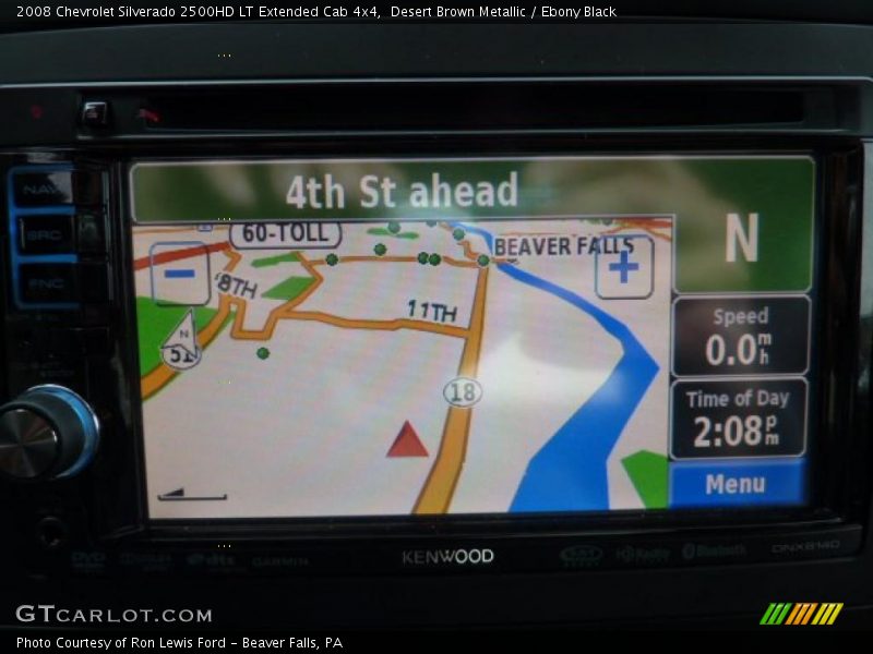 Desert Brown Metallic / Ebony Black 2008 Chevrolet Silverado 2500HD LT Extended Cab 4x4