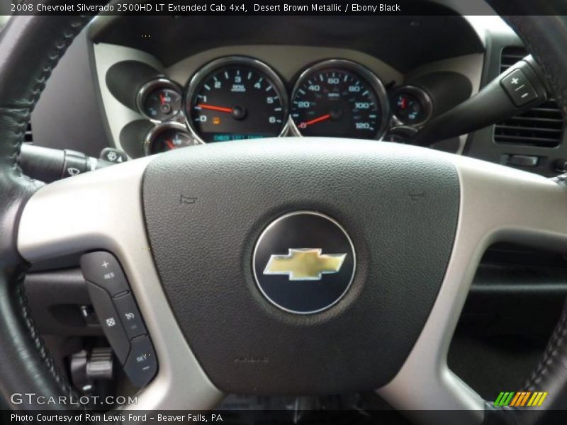 Desert Brown Metallic / Ebony Black 2008 Chevrolet Silverado 2500HD LT Extended Cab 4x4