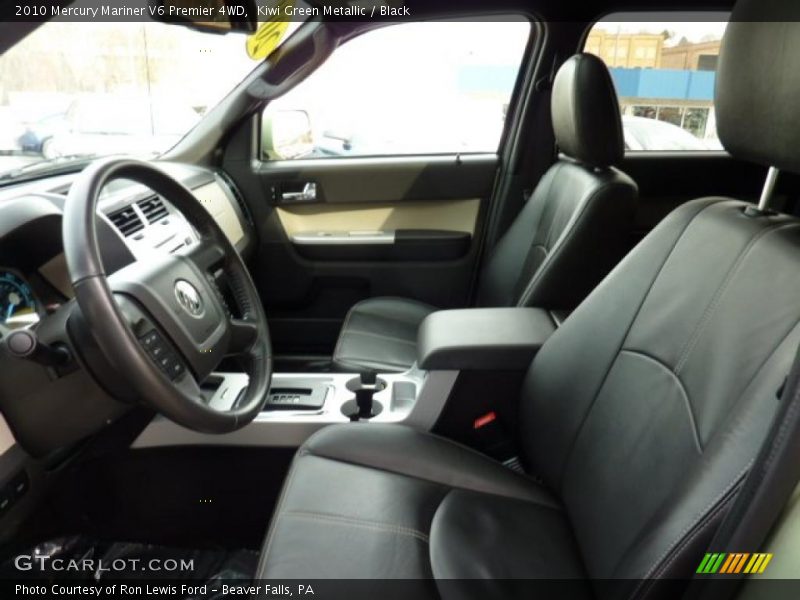 Kiwi Green Metallic / Black 2010 Mercury Mariner V6 Premier 4WD
