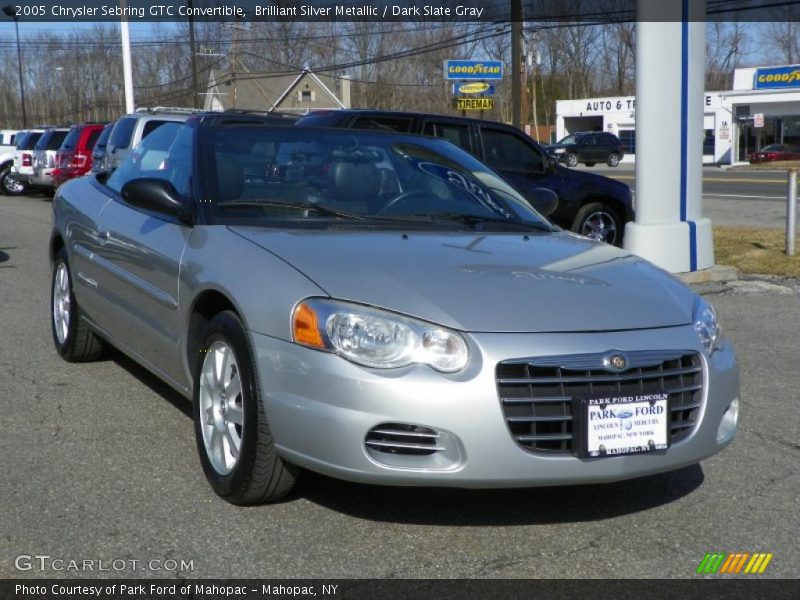 Brilliant Silver Metallic / Dark Slate Gray 2005 Chrysler Sebring GTC Convertible