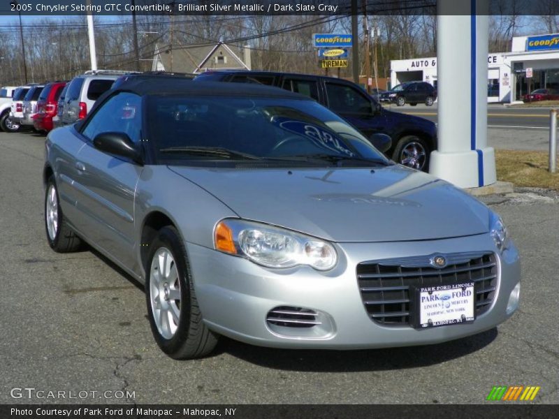 Brilliant Silver Metallic / Dark Slate Gray 2005 Chrysler Sebring GTC Convertible